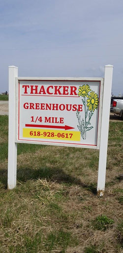 Welcome to The Thacker Greenhouse, where we offer flowers, vegetables, seeds, potting soil, and more. We have all you'll need to keep your landscaping and garden beautiful this season. Shop with up here or on site @ 4220 E. Lawrence Ave. Sumner, IL 62466 